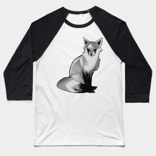 Cartoony Doomed Fox Baseball T-Shirt